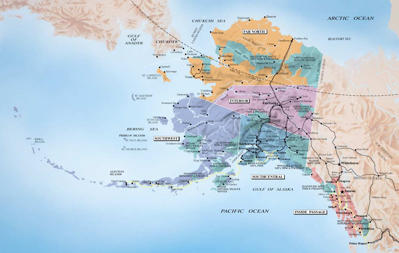 map of alaska with cities and towns 25 Images Alaska Map map of alaska with cities and towns